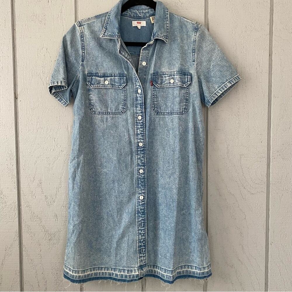 Levi’s Denim Raw Hem Button Down Dress